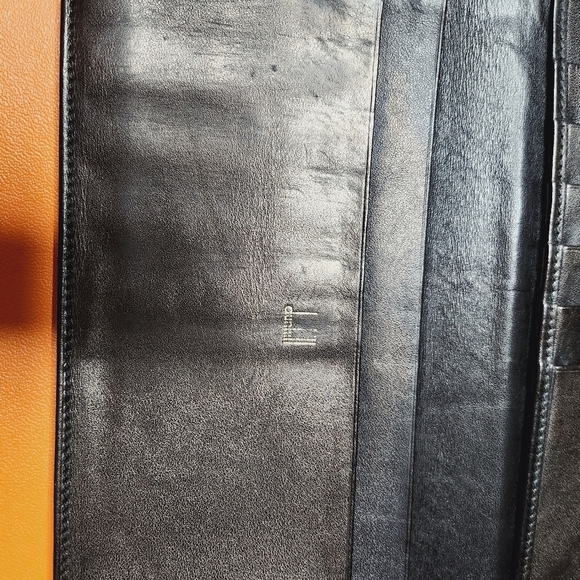 Alfred Men's Bifold Long Bill Wallet Black Leather 7inc x 3.5 Inch - Picture 8 of 10